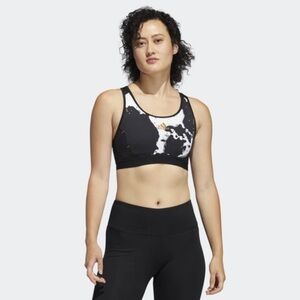 Adidas Primeblue Highneck Printed Sports Bra